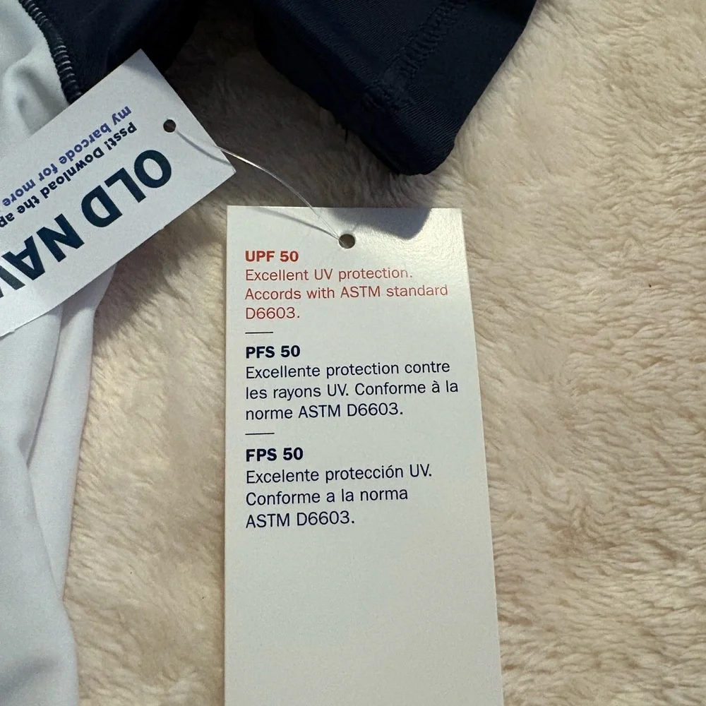 Old Navy White UPF 50 Swim Shirt